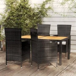 Juego De Comedor De Jardín 5 Piezas Con Cojines Ratán PE Negro VidaXL -Jardin Decoración Shop 0056cb43041bf9ea058944149353ab287d8cca90 c4c047dd83b34cadae38b30d30e0901a
