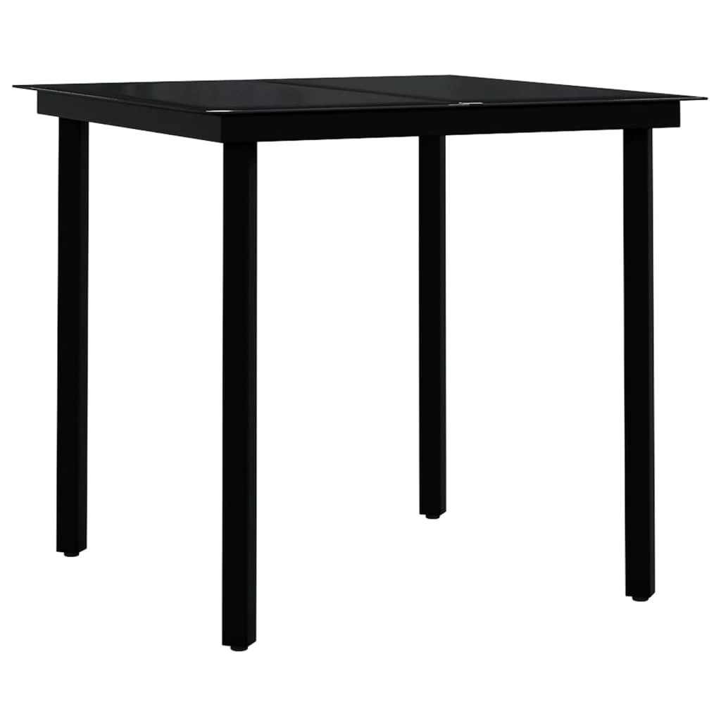 Juego De Comedor De Exterior De 5 Piezas Negro VidaXL 5 Juego De Comedor De Exterior De 5 Piezas Negro VidaXL - Imagen 5