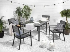 Mesa De Jardín Gris 95x95 Cm PRATO -Jardin Decoración Shop 025d8bb7a480e3e84e8eb0d9984759a4a137c43f 876a1bf1573844e186af6bc7f96d9273