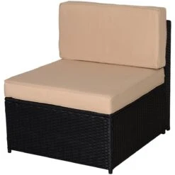 Outsunny Conjunto Muebles De Jardín De Ratán 7 Piezas Mesa Sofás Taburetes Con Cojines Lavables 2xSofá De Esquina 2xSofá 2xTaburete 1xMesa De Centro -Jardin Decoración Shop 026ebdf310d5449e933d2520aea17d2d894890e9 607164bfac104e50b1e033affa218766