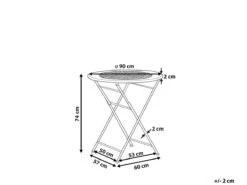 Mesa De Balcón Blanco Crema ø 90 Cm BIVIO -Jardin Decoración Shop 0283bf773e09c7056baa6ce91718c97c4b463420 cbbe859780cc495cafec3ce165a375a9