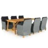 Juego De Comedor De Jardín 7 Piezas Gris Claro VidaXL