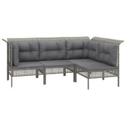 Set De Muebles De Jardín 13 Pzas Y Cojines Ratán Sintético Gris VidaXL -Jardin Decoración Shop 059a8bc18de12379ec3f61aba5c27b8b2d1d5b73 0bbf03ae5f8445b3ba9853a6db92b398