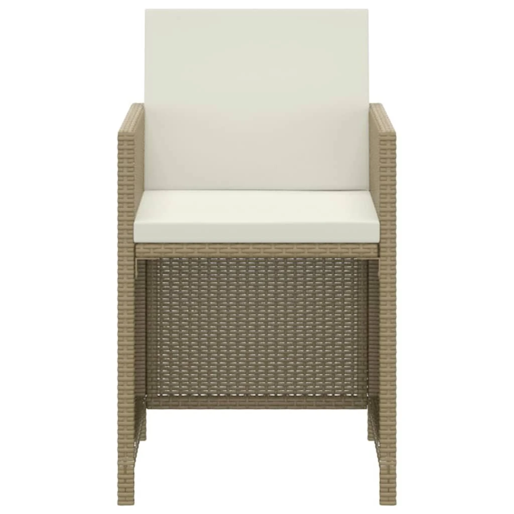 Set Comedor De Jardín 3 Pzas Con Cojines Ratán Sintético Beige VidaXL 6 Set Comedor De Jardín 3 Pzas Con Cojines Ratán Sintético Beige VidaXL - Imagen 6