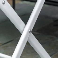 Outsunny Mesa De Jardín De Metal Plegable Mesa De Camping Rectangular De Vidrio Templado Con Agujero Para Sombrilla Para Picnic Terraza Balcón 110x70x70 Cm Blanco 11 Outsunny Mesa De Jardín De Metal Plegable Mesa De Camping Rectangular De Vidrio Templado Con Agujero Para Sombrilla Para Picnic Terraza Balcón 110x70x70 Cm Blanco -Jardin Decoración Shop 094c68b9628eedba2f7d843e844a5296540ebca0 a868f6fecd0848a1bf4fd0a278cf2214