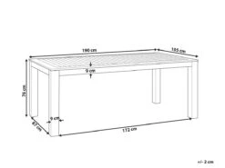 Mesa De Comedor De Madera De Eucalipto Clara 190 X 105 Cm MONSANO -Jardin Decoración Shop 09f896b9699bba5b91f248258088a5b19f112bb6 20bb13128ce947cbbfaf6e8e83460a48