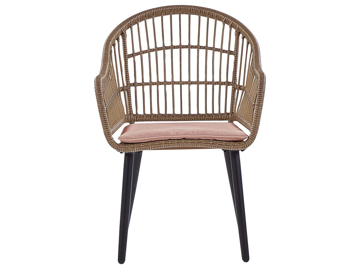 Conjunto De Jardín 6 Plazas De Ratán Beige/natural/negro/rosa ALIANO II 8 Conjunto De Jardín 6 Plazas De Ratán Beige/natural/negro/rosa ALIANO II - Imagen 8