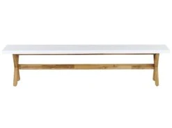 Conjunto De Mesa Con 2 Bancos, Blanco/madera Clara OLBIA 14 Conjunto De Mesa Con 2 Bancos, Blanco/madera Clara OLBIA -Jardin Decoración Shop 0b590752d0a8336331b64066e038ea5207d70a81 405b78449d5849b6a6c958c1d58d81d5