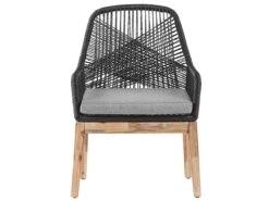 Conjunto De Jardín De Cemento Reforzado Mesa ⌀ 90 Cm Con 4 Sillas Gris/negro OLBIA -Jardin Decoración Shop 12edf67671ed2d8504643e73f105a4c667c9af4f 2b807a85fed04c999301a3b75dcffd50