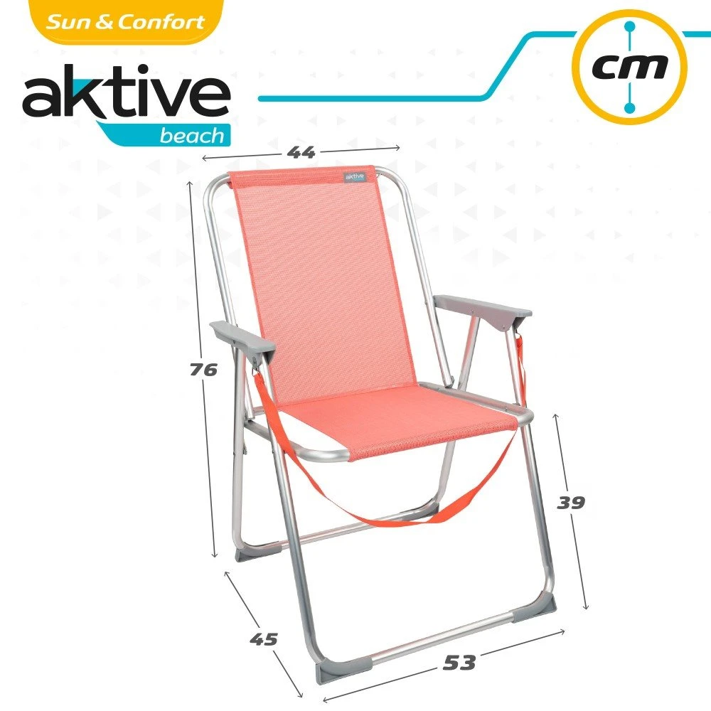Silla Plegable Fija Aluminio Coral Aktive 6 Silla Plegable Fija Aluminio Coral Aktive - Imagen 6