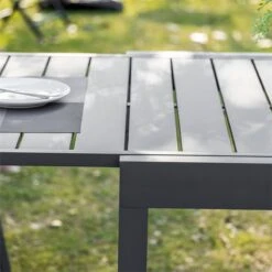 Outsunny Mesa De Jardín Extensible De Aluminio Mesa De Comedor Para Exterior Para 4-6 Personas Carga Max. 70 Kg Para Patio Terraza Balcón 90-180x90x73 Cm Gris -Jardin Decoración Shop 148a2700150ad42f2e06bf12160c0e96e462307d 5977b988a5fe4e58a589000883b0aebf