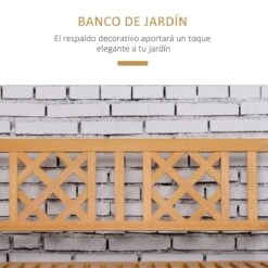 Outsunny Banco De Jardín Plegable De Madera Banco De 2 Plazas Exterior 120,5x55,5x90,2 Cm Con Asiento De Listones Y Reposabrazos Para Terraza Balcón Patio Natural -Jardin Decoración Shop 1863046da710bcf6de8115aee82d492b42f61835 acf5d499d1334b4dad9eb091a9b6c391
