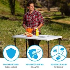 Mesa Plegable Ajustable En Altura Blanco LIFETIME 122 X 61 X 56-91 Cm -Jardin Decoración Shop 1f9cc86610ce4fd68141258ab21070eea90d393d 51b9a948ea8746fc89b8e6e0397a91ea