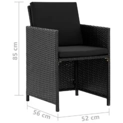 Set Comedor De Jardín 11 Piezas Y Cojines Ratán Sintético Negro VidaXL -Jardin Decoración Shop 229a26ac925f3cd8c8d6c6a5d901082266639795 ce73ca7220a14c4db53105aea1bad148