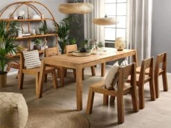 Conjunto De 4 Sillas De Madera De Acacia Clara LIVORNO -Jardin Decoración Shop 240a000056a17fc08241161e5fc0c88aea2b7061 f047ca80182f452dbd0c5dd507c76e35