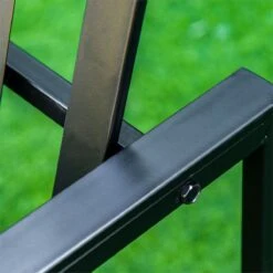 Outsunny Banco De Jardín De 2 Plazas Metal Con Respaldo Alto Y Reposabrazos Para Exterior Parque Patio Terraza Estilo Rústico Carga Máx. 220 Kg 108x63x80,5 Cm Negro -Jardin Decoración Shop 290738e2dd74fb98ab3deac95dfd860da9d152e2 b5b2e1988206485eb8f479c4cd7ac261