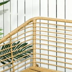 Outsunny Conjunto De Muebles De Ratán Para 4 Personas Muebles De Jardín 4 Piezas Con Sofá De 2 Plazos 2 Sillones Mesa De Centro Y 4 Cojines Para Terraza Patio Arena -Jardin Decoración Shop 2a625800535540fc64e66ce5e9afb8aadba1b28e d273806b35da4451b34a53c4daebe371