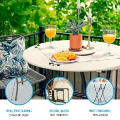 Mesa Redonda Plegable Cocktail LIFETIME Ø84 X 110 Cm -Jardin Decoración Shop 2c4b951b6cafa6fc9ac02fc5832b0aa32fb4f530 006b9b8d1f574af6a9598489f239ca3a