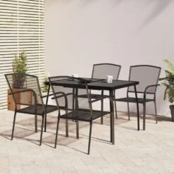 Juego De Comedor De Jardín 5 Piezas Acero Gris Antracita VidaXL -Jardin Decoración Shop 2c5031b8789bf504db452d6dbcbb05da534db5b1 f42cae9cc61d458ca79efced48f70f2c