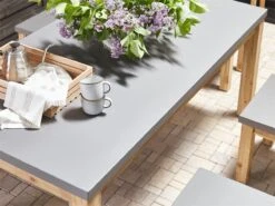 Conjunto De Jardín Mesa Y 6 Taburetes De Cemento Reforzado Gris OSTUNI -Jardin Decoración Shop 2cd12c10d5c62de379da0b0253cfc6170f20538e cfbf69ae855a492fa5c2bdafc077629d