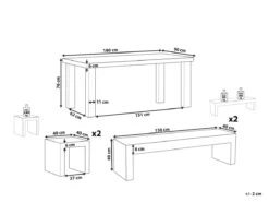 Conjunto De Jardín De Cemento Reforzado Mesa 2 Bancos Con Forma De U 2 Taburetes Gris TARANTO -Jardin Decoración Shop 2ef361c9dee1a7abbb349489b7a120e5b5fb2e4b eef5cb99ca6f4f399146a1447f5efc4b