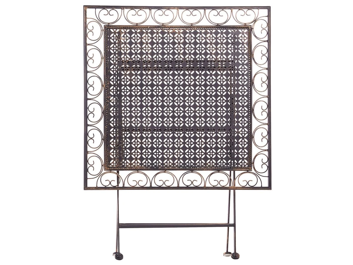 Mesa De Jardín De Metal Negro/dorado 70 X 70 Cm BORMIO 5 Mesa De Jardín De Metal Negro/dorado 70 X 70 Cm BORMIO - Imagen 5