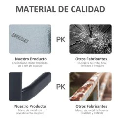 Outsunny Mesa Auxiliar De Cristal Templado Cuadrada Bordes Redondeados Mesita Cafépara Patio Terraza Balcón Negro Y Transparente 68,5x68,5x84 Cm -Jardin Decoración Shop 30e3035317d0d6710f1a162f4ba39d3b78638cdb 525d07f347cb4c39aa0ecc81d9d3c2f4