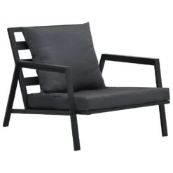 Muebles De Jardín 5 Pzas Y Cojines De Aluminio Gris Oscuro VidaXL -Jardin Decoración Shop 3136eed401ef3d795bad854e0642243e381b7554 4684a80208ff49339255e0e0e076f523