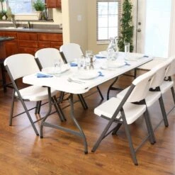 Mesa Rectangular Patas Plegables Blanco Efecto Granito LIFETIME 182 X 76 X 73,5 Cm -Jardin Decoración Shop 32cbef5818eb7c5b1d7bda8f74cf0c77cd88e797 15cba3bdb9b94c4591a7ee8a249e46e8