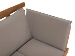 Banco De Jardín En Madera Clara Con Cojines Grises PORTICI -Jardin Decoración Shop 353f342b560af608ad459e5328af0993d8dafcdd 6ba83966bc6241e7ab7e0b94450ac8af