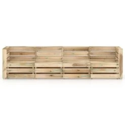 Sofá De Jardín De 4 Plazas Madera De Pino Impregnada Verde VidaXL