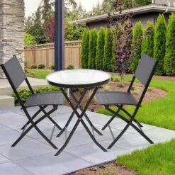 Conjunto Muebles Terraza Y Balcón C/2 Sillas Y Mesa Redonda Plegables Aktive -Jardin Decoración Shop 3817581389123a42b900d8101a85b4fb71d6579a 51edd5886ca44ccb956869d439c1c297