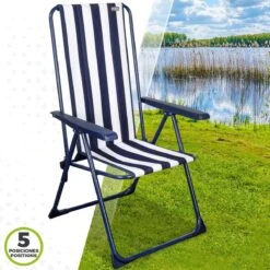 Silla Plegable Aktive Blanco Azul Marino A Rayas 46 X 101 X 59 Cm (4 Unidades) -Jardin Decoración Shop 3868ac540857a067079224429c46c056180a94db 4623c3c9acfa48879cd231bbc96b8b21