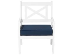 Silla De Jardín De Madera Blanca Con Cojín Azul Oscuro BALTIC -Jardin Decoración Shop 3af4eda5dedddcc096bb5ce7277c31f3168725e0 67329d5b01a445989e1d8d17ffd06176