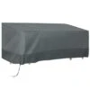 Outsunny Funda Protectora Para Muebles De Jardín Tela Oxford 600D Impermeable Cubierta De Muebles De Mesas Sillas Sofás Exterior Con Cordón Y Hebilla 190,5x72x76 Cm Gris