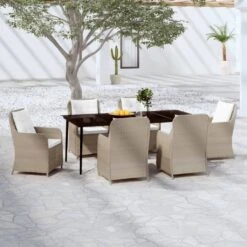 Juego De Comedor Para Jardín 7 Piezas Marrón VidaXL -Jardin Decoración Shop 4d1e2cf436a10ab2a0bf107914bc5a402412449f dd9b26beed204ca884faa013fd3d8fe9
