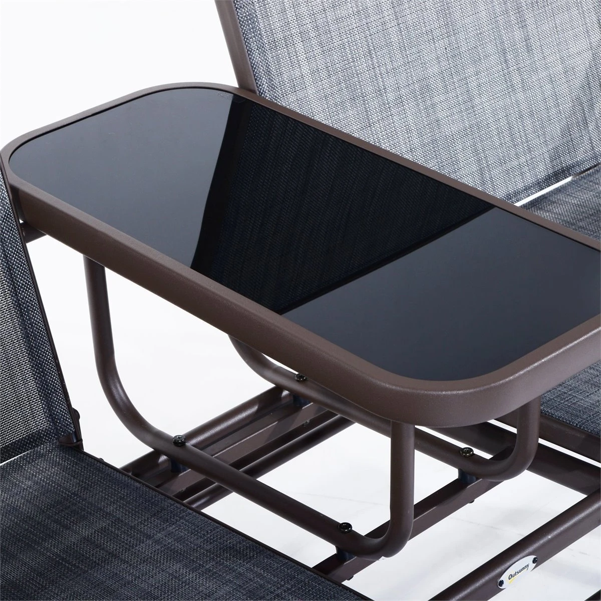 Outsunny Mecedora De 2 Plazas Banco Balancín Tipo Silla Basculante De Jardín O Patio De Metal Y Tela Texteline Para Exterior 148x81x100 Cm 7 Outsunny Mecedora De 2 Plazas Banco Balancín Tipo Silla Basculante De Jardín O Patio De Metal Y Tela Texteline Para Exterior 148x81x100 Cm - Imagen 7