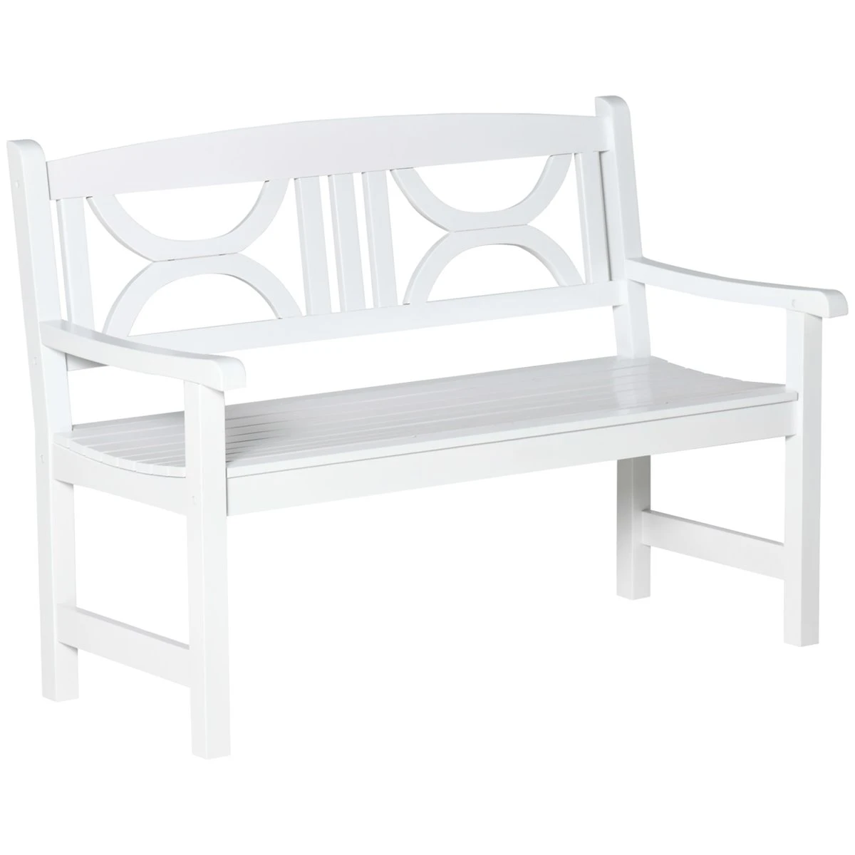 Outsunny Banco De Madera Maciza Exterior De 2 Plazas 123x61x89,5 Cm Banco De Jardín Con Respaldo Decorativo Y Reposabrazos Para Terraza Balcón Patio Carga 250 Kg Blanco 1 Outsunny Banco De Madera Maciza Exterior De 2 Plazas 123x61x89,5 Cm Banco De Jardín Con Respaldo Decorativo Y Reposabrazos Para Terraza Balcón Patio Carga 250 Kg Blanco