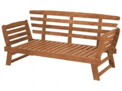 Banco De Jardín En Madera Clara Con Cojines Grises PORTICI -Jardin Decoración Shop 500c01f7928093c028540bbd29f586314efe8f3c e80848767484402c9178c7fdc87fae05