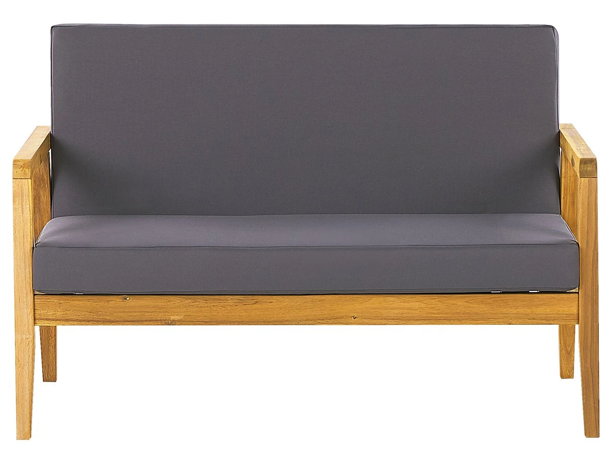 Conjunto De Jardín 4 Plazas Con Mesa De Madera De Acacia Clara/gris Oscuro PALLANO 4 Conjunto De Jardín 4 Plazas Con Mesa De Madera De Acacia Clara/gris Oscuro PALLANO - Imagen 4