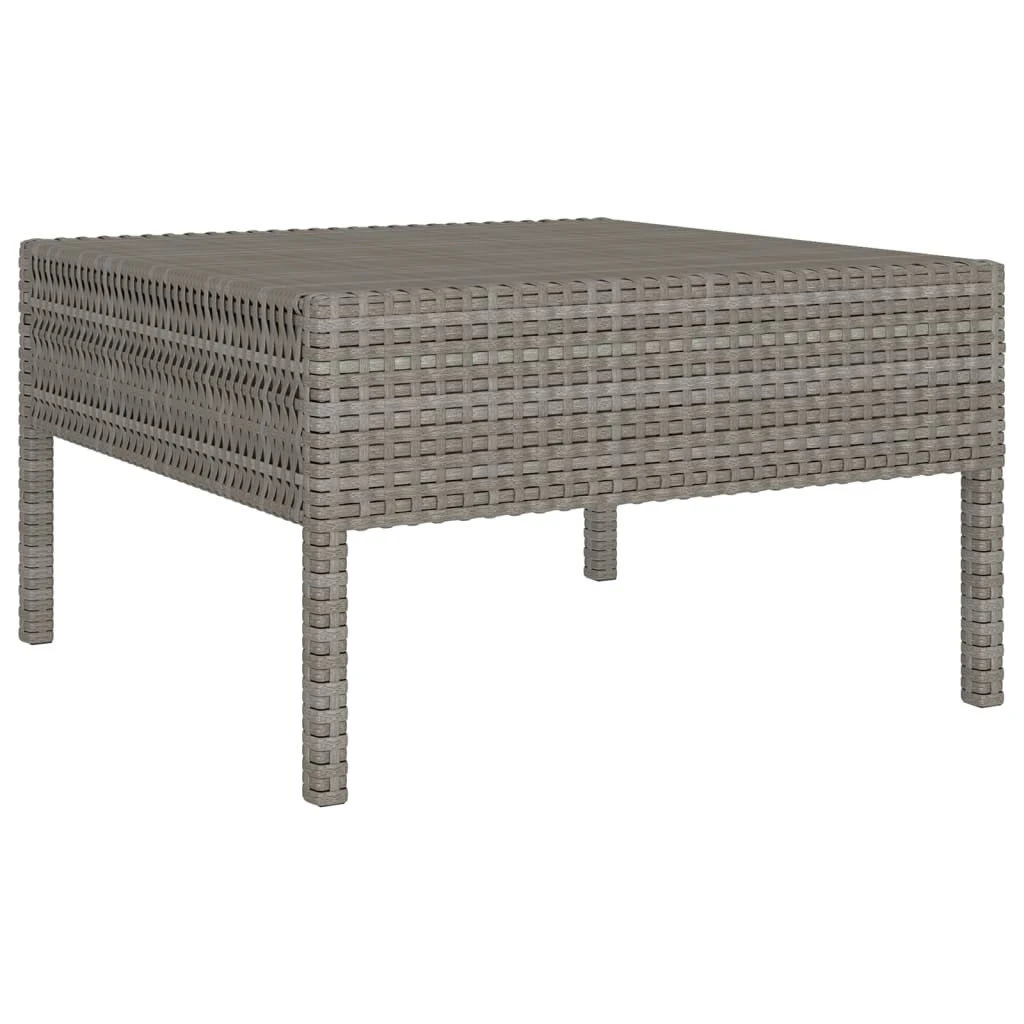 Set De Muebles De Jardín 14 Pzas Y Cojines Ratán Sintético Gris VidaXL 2 Set De Muebles De Jardín 14 Pzas Y Cojines Ratán Sintético Gris VidaXL - Imagen 2