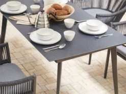 Mesa De Jardín De Metal Gris Oscuro 140 X 80 Cm MILETO -Jardin Decoración Shop 55d2bad433c6795ca6ea0a158024d80d7f5d8609 5f42c292eec24c70804f0085534d86ac