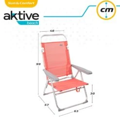 Silla Baja Reclinable Aluminio Coral Aktive -Jardin Decoración Shop 5c0234942370cee8c28e998d5183a5c182480c8c cda7fedb54d744c29f9bdd41f936a406