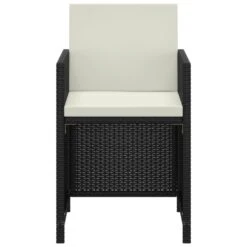 Set De Comedor De Jardín 3 Pzas Y Cojines Ratán Sintético Negro VidaXL -Jardin Decoración Shop 5d4a7ffa42305517f94a09692a7a37af2c71eacf cfacc94708404eefa17a5ad4f6c89ea6