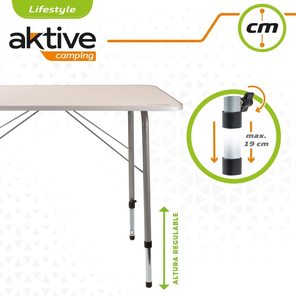Mesa Camping Plegable Altura Regulable Aktive Camping 3 Mesa Camping Plegable Altura Regulable Aktive Camping - Imagen 3