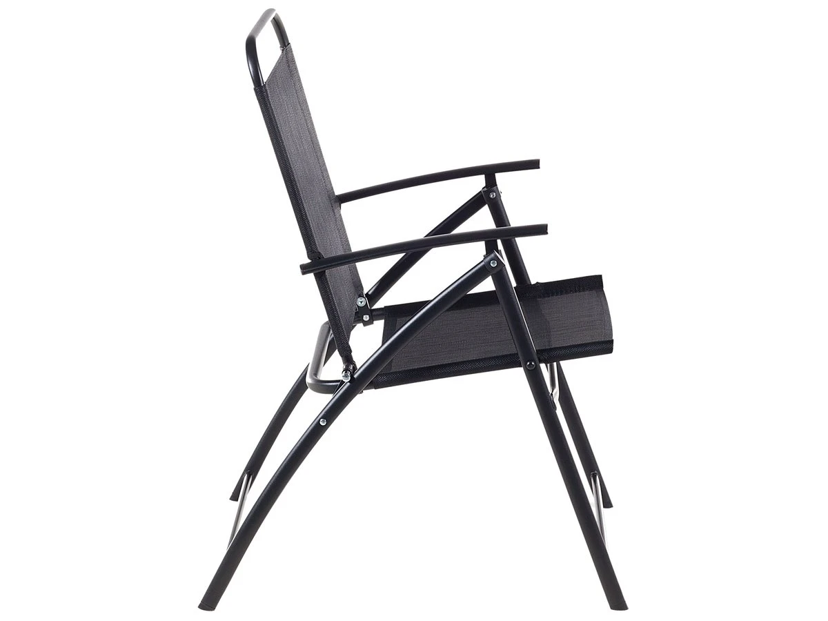 Conjunto De 4 Sillas De Jardín De Metal Negro LIVO 11 Conjunto De 4 Sillas De Jardín De Metal Negro LIVO - Imagen 11