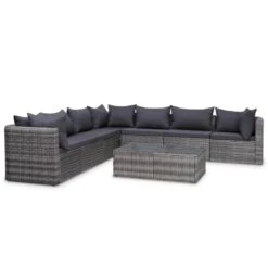 Set De Muebles De Jardín 9 Pzas Ratán Sintético Y Cojines Gris VidaXL -Jardin Decoración Shop 624c45d8238b14d7ad5c8dc161c37d555db07974 c43e50d32c6745249345d5ba43eb6260