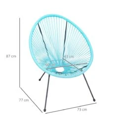 Outsunny Conjunto De 2 Sillas De Jardín De Ratán Pack 2 Sillas Acapulco Forma Ovalada Con Reposabrazos Respaldo Alto Interior Exterior 73x77x87 Cm Turquesa -Jardin Decoración Shop 63955aa9eca23ed68ea3cd0339c38a88ba4027d0 0fbcb07054944cd6b811957eafcacab8