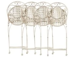 Conjunto De 4 Sillas De Balcón Blanco Crema BIVIO -Jardin Decoración Shop 63a4c150daabf012f50903d452c1008a84393398 d70ba905a7a448e9833101b53661f22f