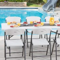 Mesa Rectangular Plegable Blanco LIFETIME 245 X 76 X 74 Cm -Jardin Decoración Shop 63e63e45dfa56613cdd872efc771d056c8ba6039 c1cf83ef88c94a61b8e79ad9820808f0